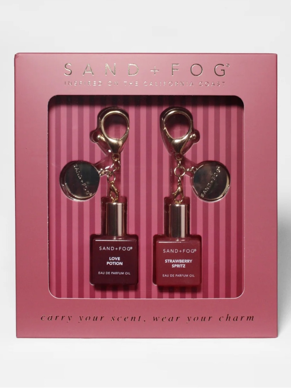 SAND + FOG Bag Charm Perfume Oil Rollerball Set - Love Potion + Strawberry Sprit